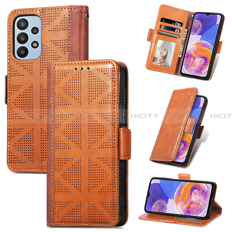 Custodia Portafoglio In Pelle Cover con Supporto S03D per Samsung Galaxy A23 4G