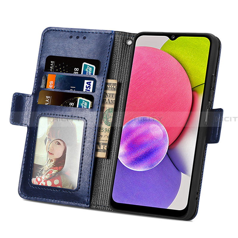 Custodia Portafoglio In Pelle Cover con Supporto S03D per Samsung Galaxy F02S SM-E025F
