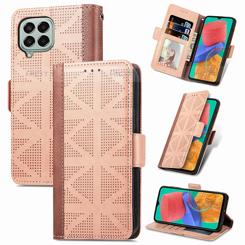 Custodia Portafoglio In Pelle Cover con Supporto S03D per Samsung Galaxy M33 5G