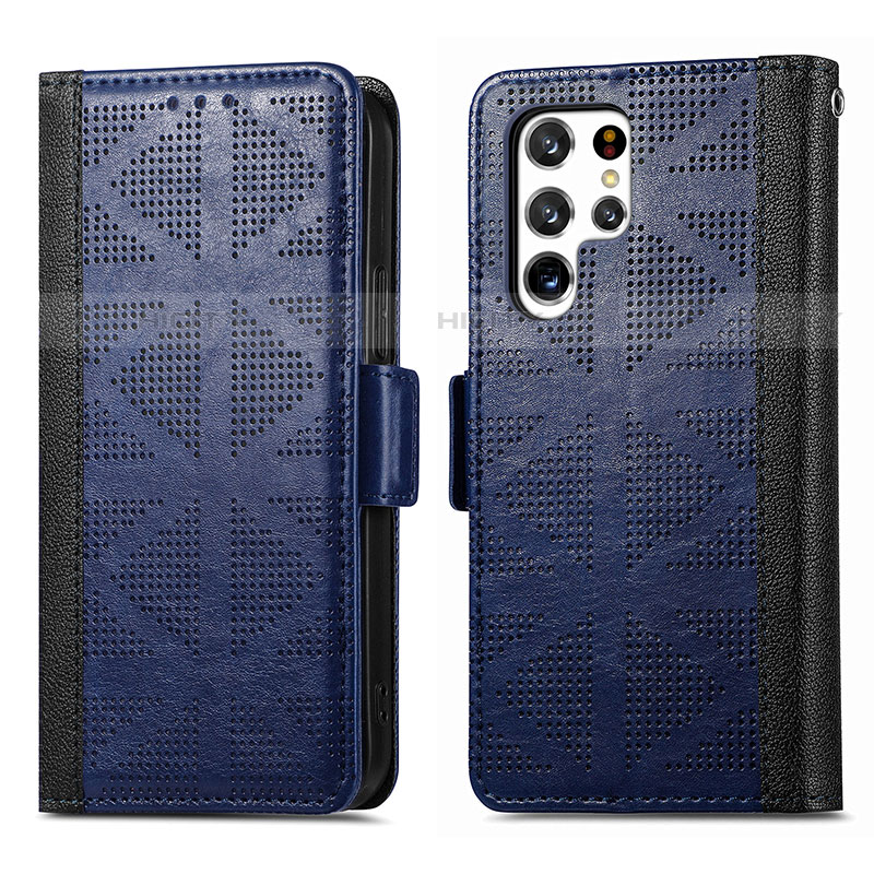 Custodia Portafoglio In Pelle Cover con Supporto S03D per Samsung Galaxy S21 Ultra 5G