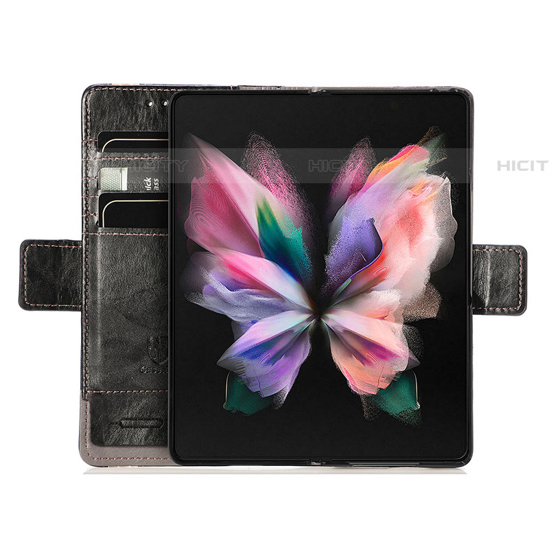 Custodia Portafoglio In Pelle Cover con Supporto S03D per Samsung Galaxy Z Fold4 5G