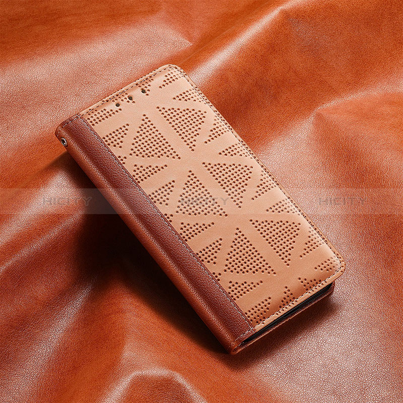 Custodia Portafoglio In Pelle Cover con Supporto S03D per Xiaomi Redmi Note 12 Pro 4G Marrone Chiaro