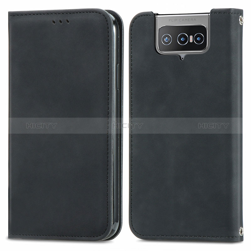 Custodia Portafoglio In Pelle Cover con Supporto S04D per Asus Zenfone 7 Pro ZS671KS