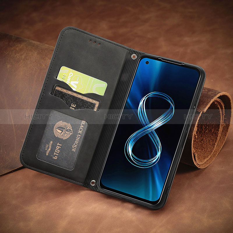 Custodia Portafoglio In Pelle Cover con Supporto S04D per Asus ZenFone 8 Mini