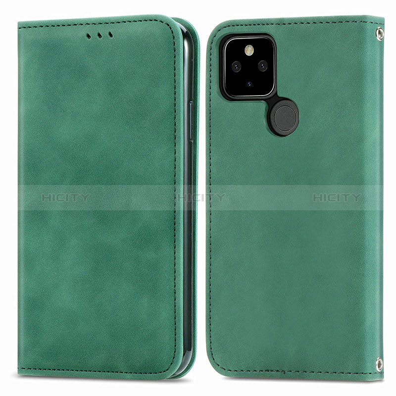 Custodia Portafoglio In Pelle Cover con Supporto S04D per Google Pixel 5a 5G