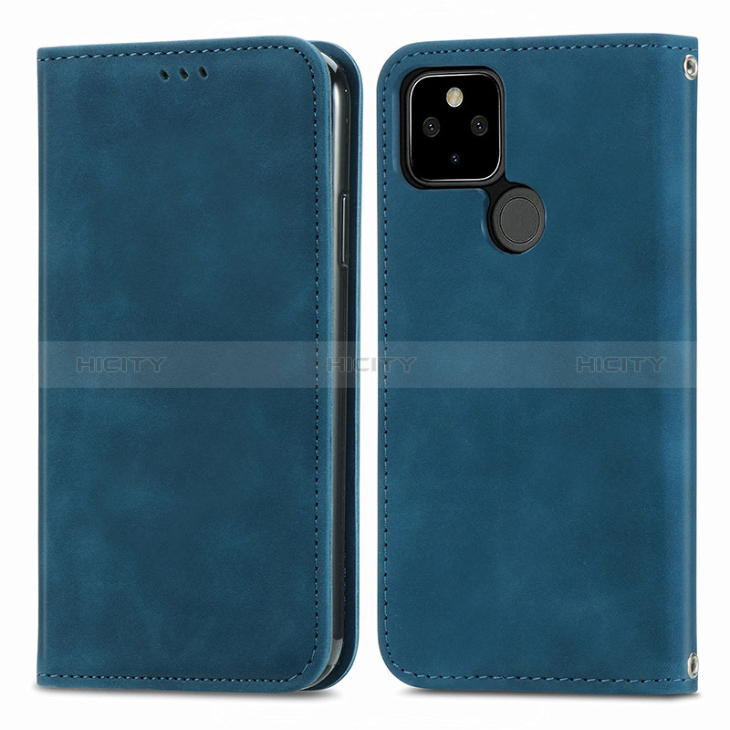 Custodia Portafoglio In Pelle Cover con Supporto S04D per Google Pixel 5a 5G