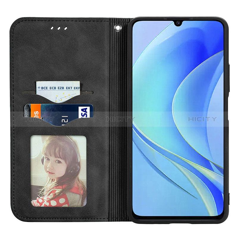 Custodia Portafoglio In Pelle Cover con Supporto S04D per Huawei Enjoy 50