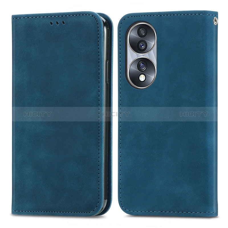 Custodia Portafoglio In Pelle Cover con Supporto S04D per Huawei Honor 70 5G