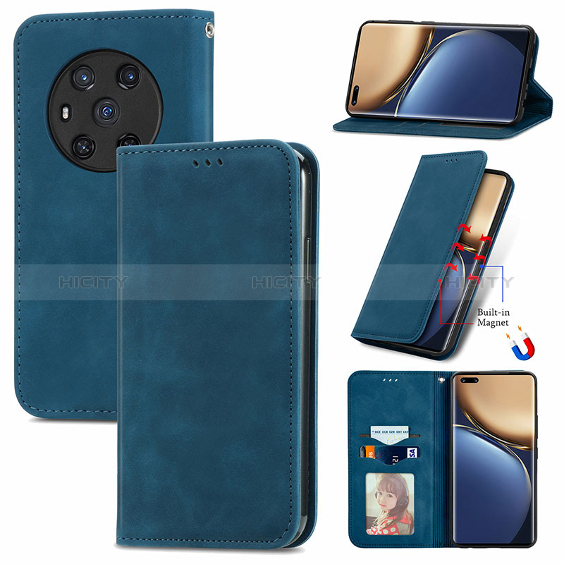 Custodia Portafoglio In Pelle Cover con Supporto S04D per Huawei Honor Magic3 5G