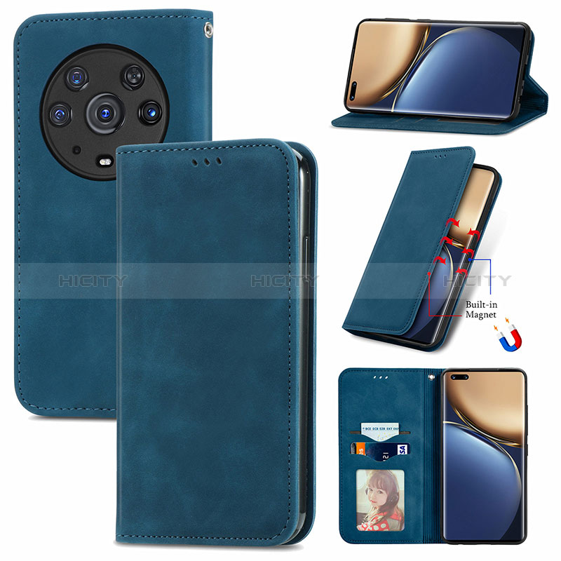 Custodia Portafoglio In Pelle Cover con Supporto S04D per Huawei Honor Magic3 Pro 5G