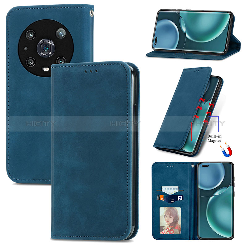 Custodia Portafoglio In Pelle Cover con Supporto S04D per Huawei Honor Magic4 Pro 5G