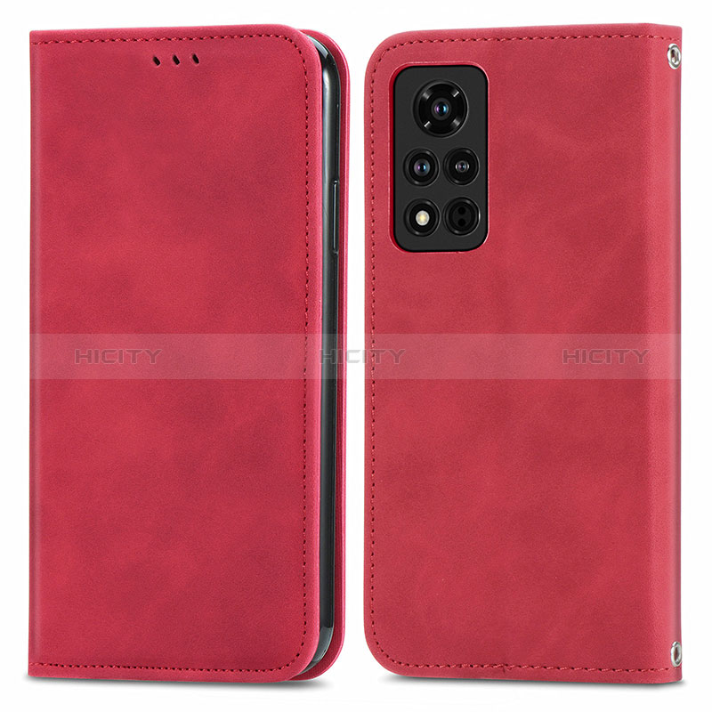 Custodia Portafoglio In Pelle Cover con Supporto S04D per Huawei Honor V40 5G