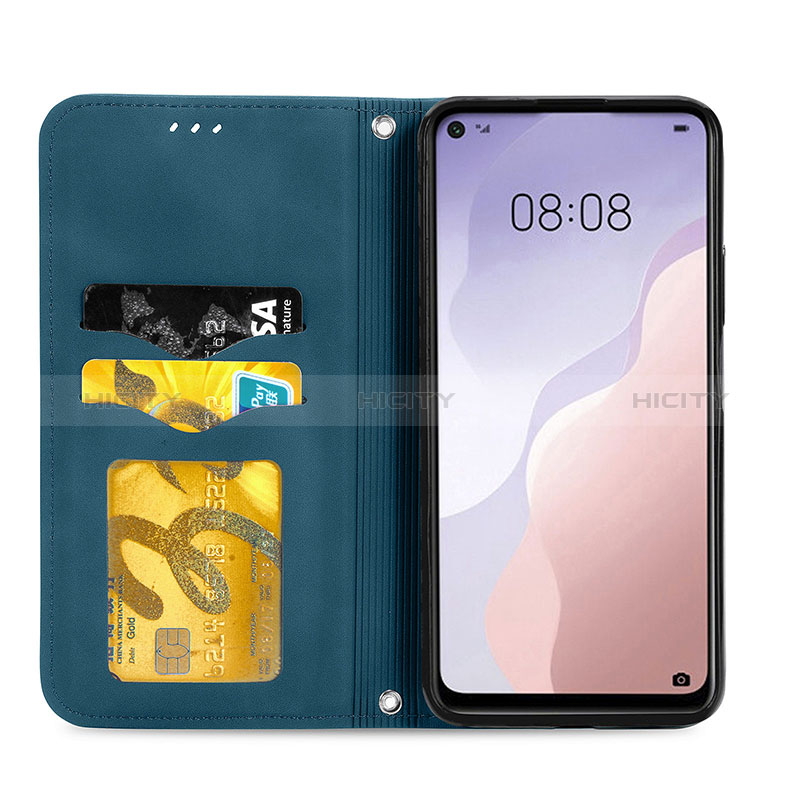 Custodia Portafoglio In Pelle Cover con Supporto S04D per Huawei Nova 7 SE 5G