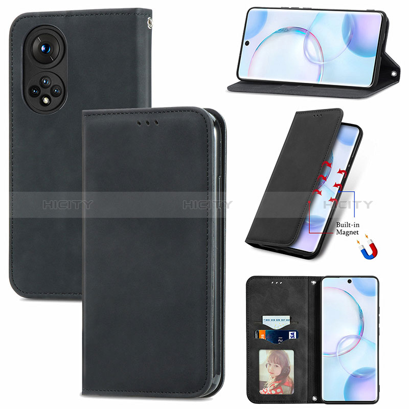 Custodia Portafoglio In Pelle Cover con Supporto S04D per Huawei Nova 9