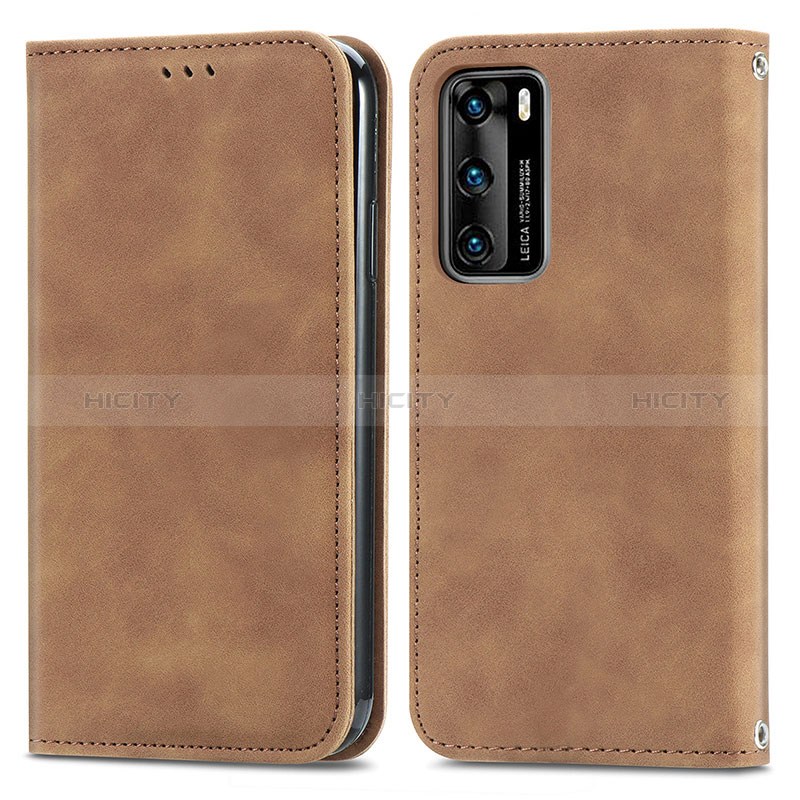 Custodia Portafoglio In Pelle Cover con Supporto S04D per Huawei P40