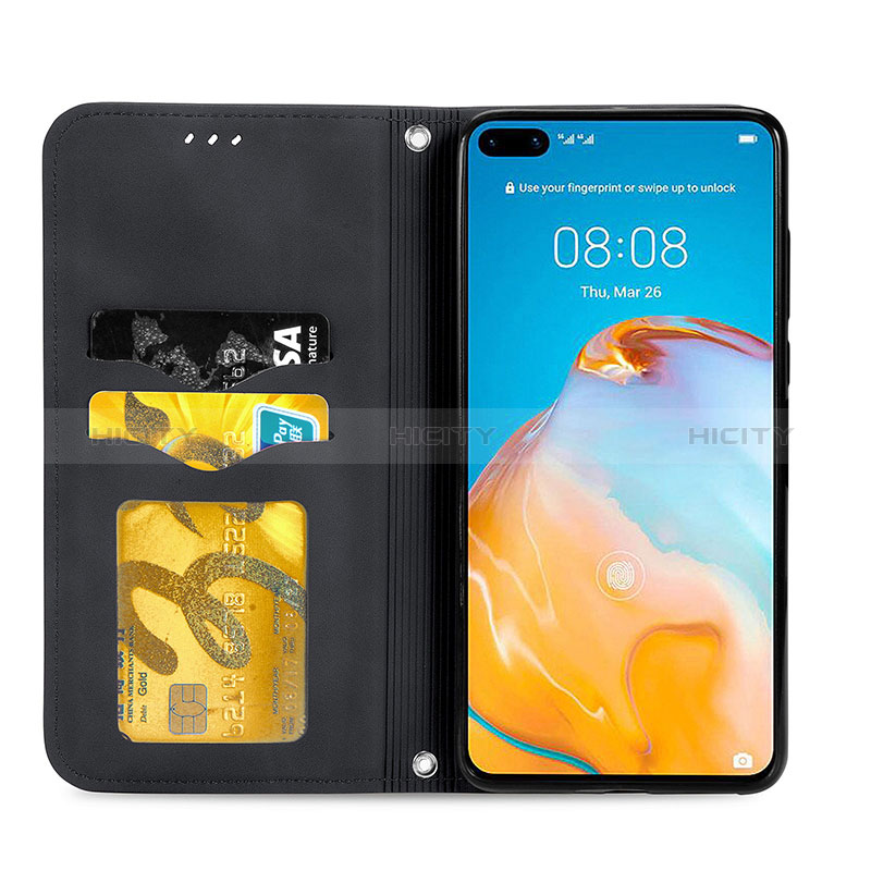 Custodia Portafoglio In Pelle Cover con Supporto S04D per Huawei P40