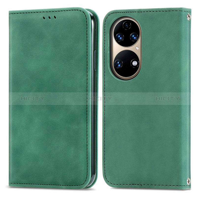 Custodia Portafoglio In Pelle Cover con Supporto S04D per Huawei P50