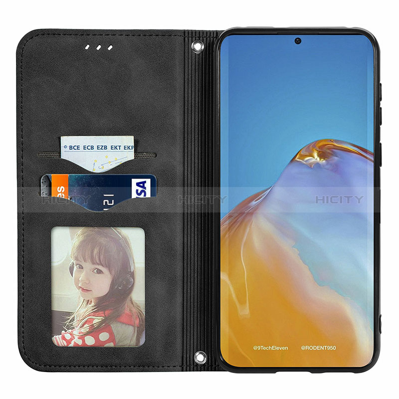 Custodia Portafoglio In Pelle Cover con Supporto S04D per Huawei P50 Pro