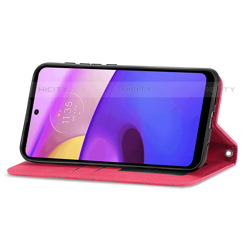 Custodia Portafoglio In Pelle Cover con Supporto S04D per Motorola Moto E30