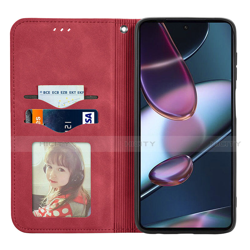 Custodia Portafoglio In Pelle Cover con Supporto S04D per Motorola Moto Edge 30 Pro 5G