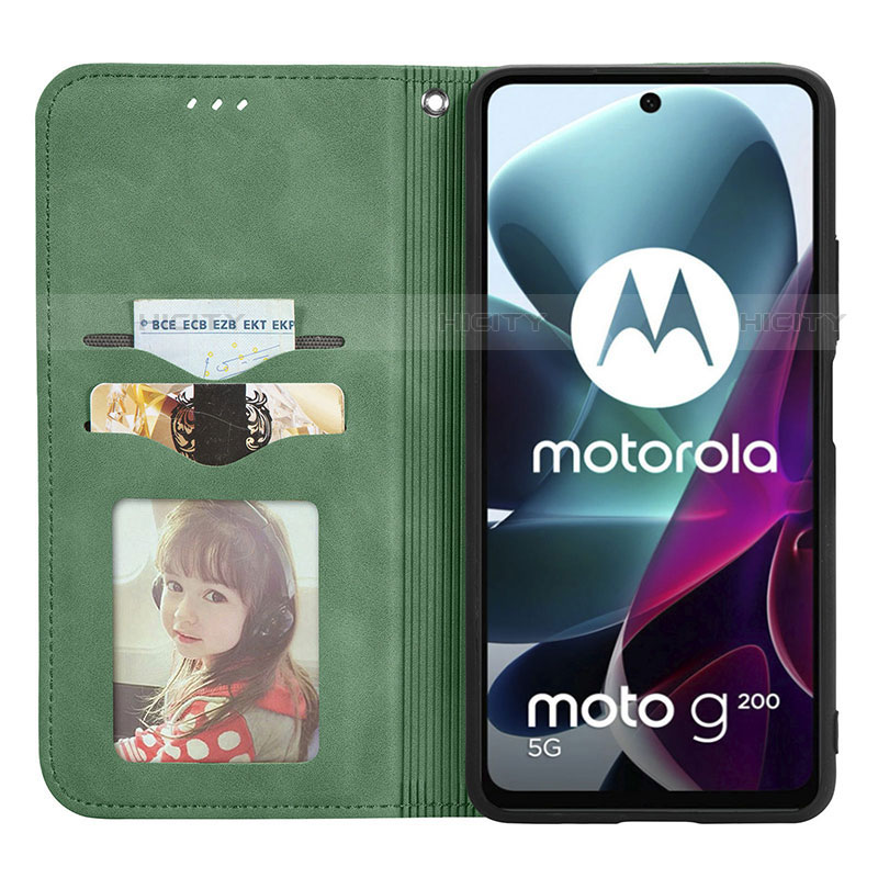 Custodia Portafoglio In Pelle Cover con Supporto S04D per Motorola Moto Edge S30 5G