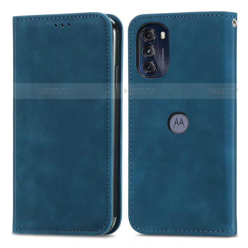 Custodia Portafoglio In Pelle Cover con Supporto S04D per Motorola Moto G 5G (2022)