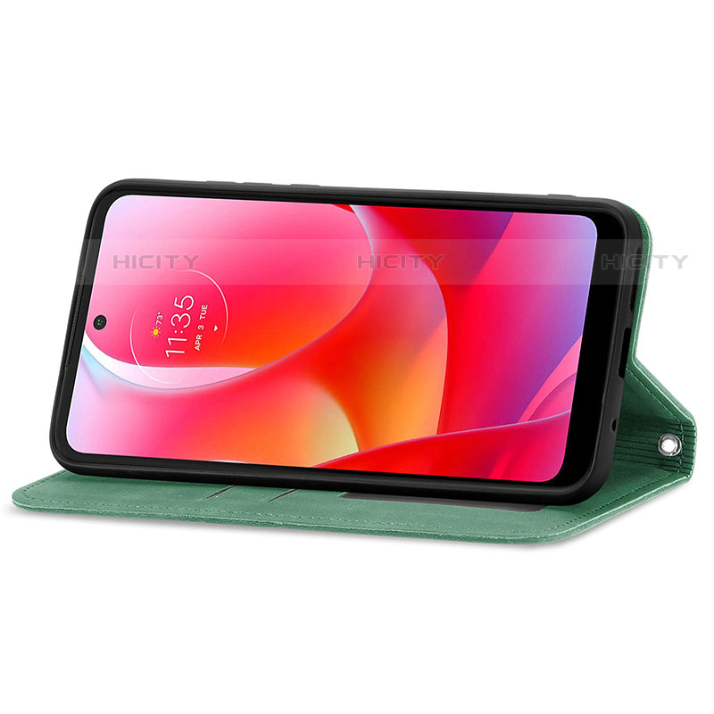 Custodia Portafoglio In Pelle Cover con Supporto S04D per Motorola Moto G Play Gen 2