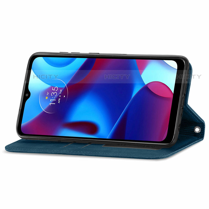 Custodia Portafoglio In Pelle Cover con Supporto S04D per Motorola Moto G Pure