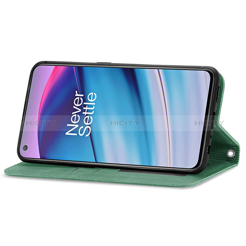 Custodia Portafoglio In Pelle Cover con Supporto S04D per OnePlus Nord CE 5G