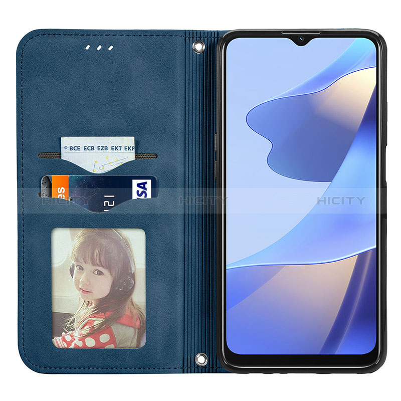 Custodia Portafoglio In Pelle Cover con Supporto S04D per Oppo A16