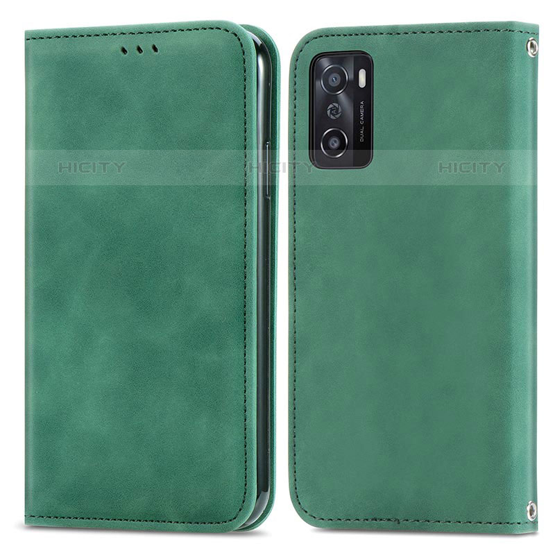 Custodia Portafoglio In Pelle Cover con Supporto S04D per Oppo A55S 5G