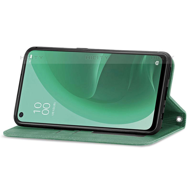 Custodia Portafoglio In Pelle Cover con Supporto S04D per Oppo A55S 5G