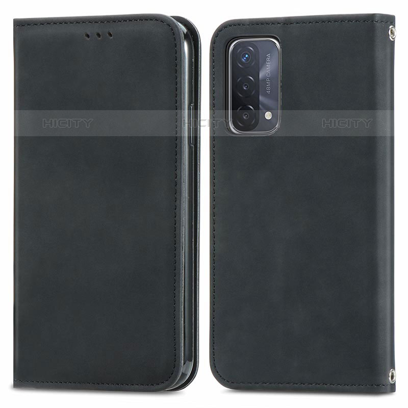 Custodia Portafoglio In Pelle Cover con Supporto S04D per Oppo A93 5G Nero