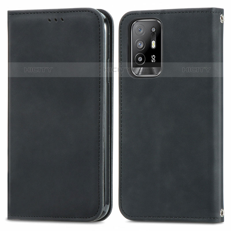 Custodia Portafoglio In Pelle Cover con Supporto S04D per Oppo A94 5G Nero