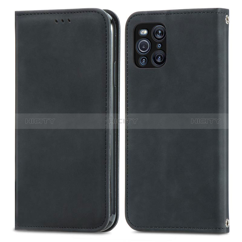 Custodia Portafoglio In Pelle Cover con Supporto S04D per Oppo Find X3 5G