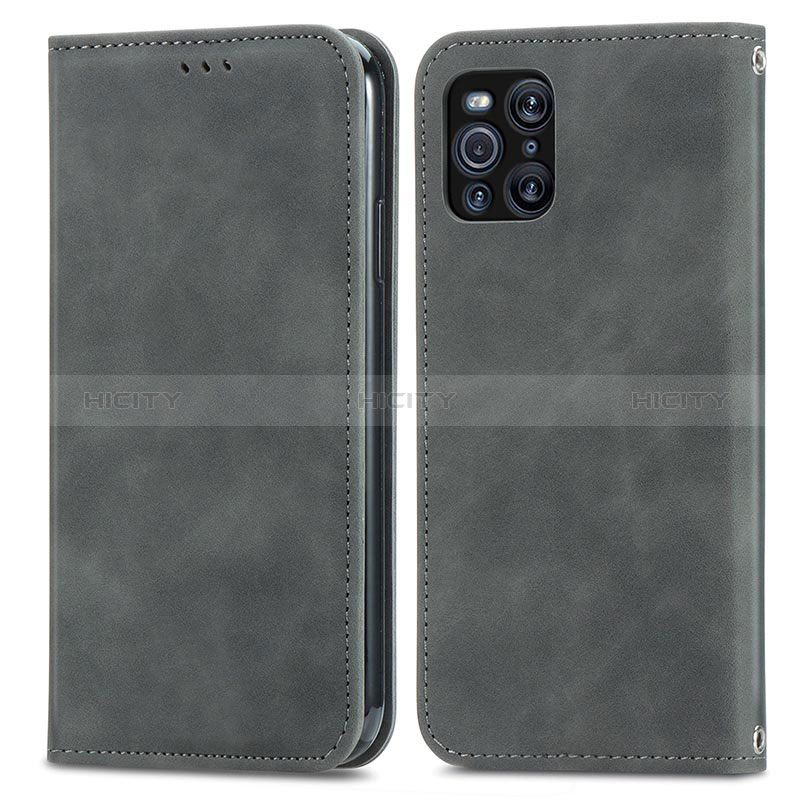 Custodia Portafoglio In Pelle Cover con Supporto S04D per Oppo Find X3 5G