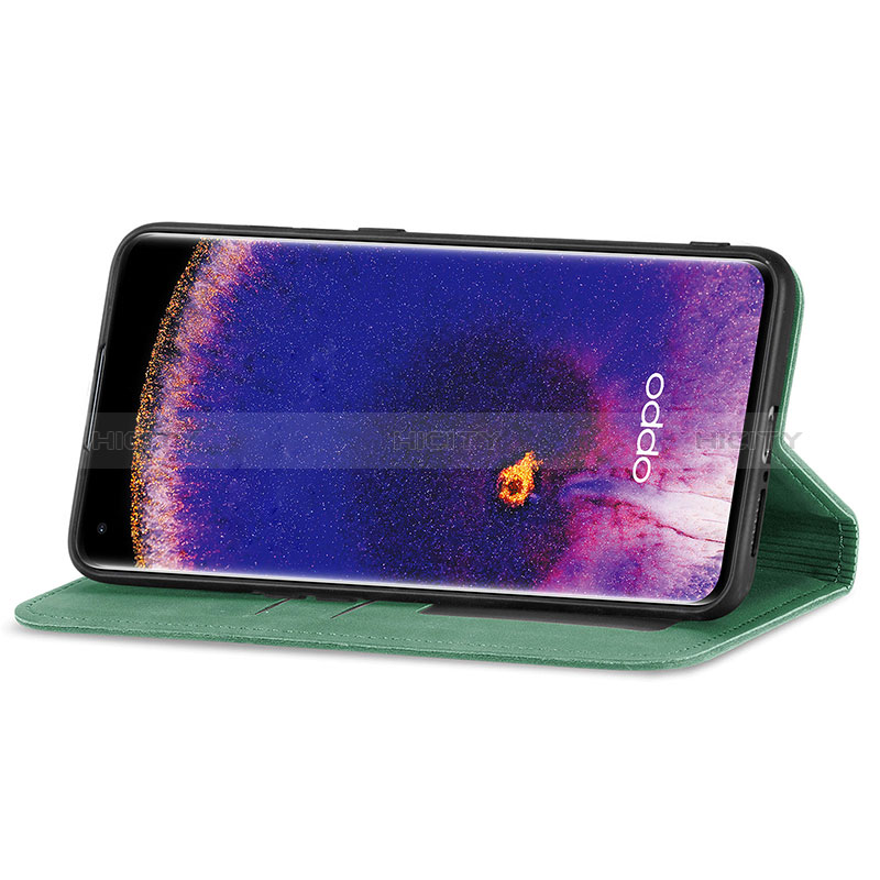 Custodia Portafoglio In Pelle Cover con Supporto S04D per Oppo Find X5 5G