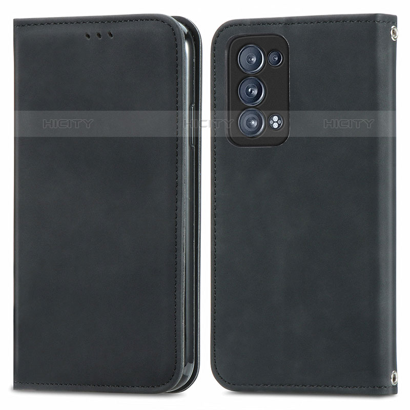 Custodia Portafoglio In Pelle Cover con Supporto S04D per Oppo Reno6 Pro 5G