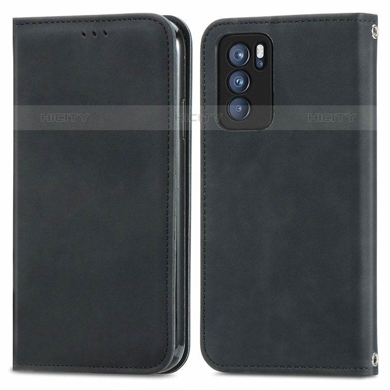 Custodia Portafoglio In Pelle Cover con Supporto S04D per Oppo Reno6 Pro 5G India