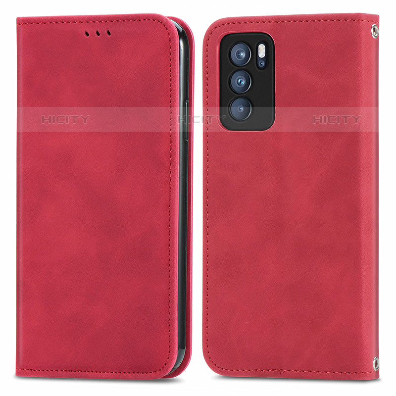 Custodia Portafoglio In Pelle Cover con Supporto S04D per Oppo Reno6 Pro 5G India