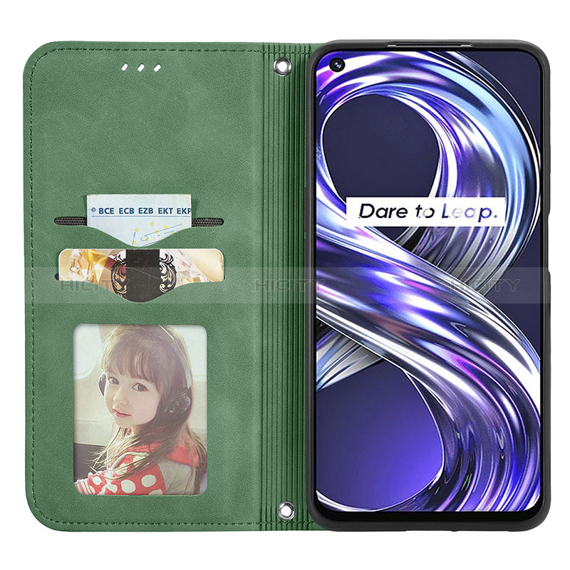 Custodia Portafoglio In Pelle Cover con Supporto S04D per Realme 8i