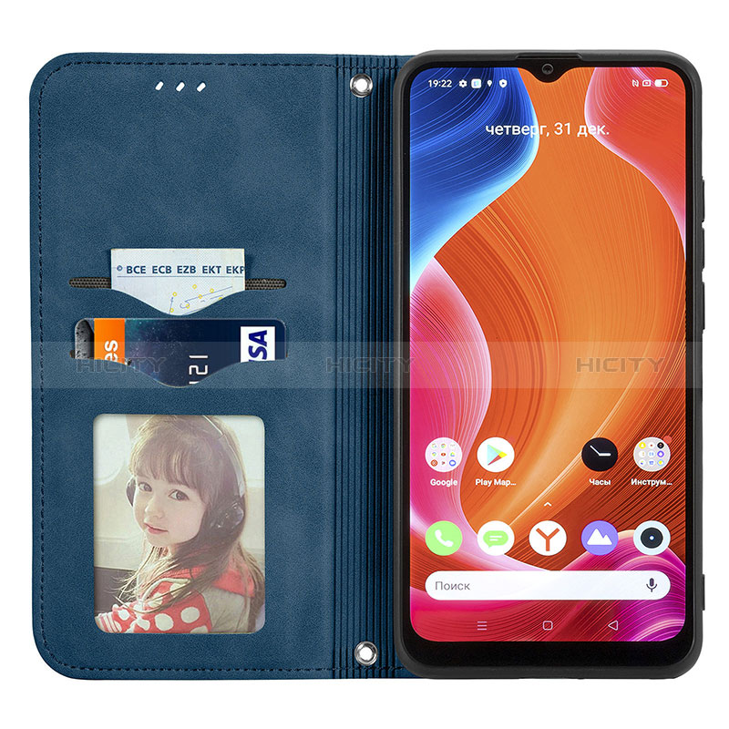 Custodia Portafoglio In Pelle Cover con Supporto S04D per Realme C20