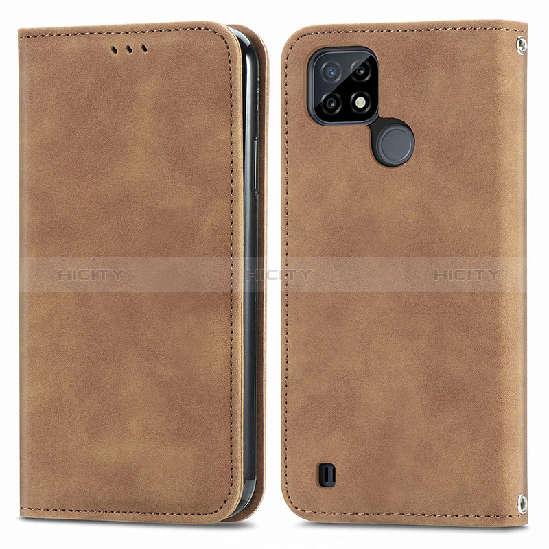 Custodia Portafoglio In Pelle Cover con Supporto S04D per Realme C25Y India