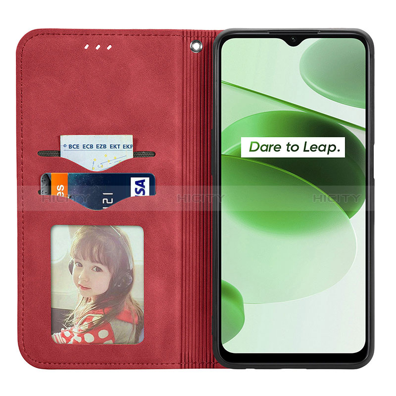 Custodia Portafoglio In Pelle Cover con Supporto S04D per Realme C35