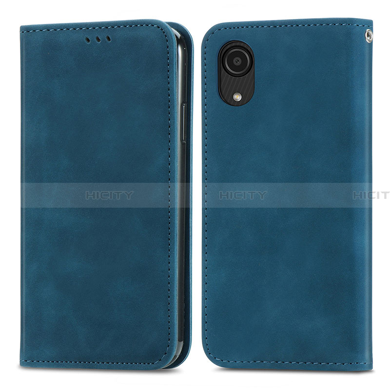 Custodia Portafoglio In Pelle Cover con Supporto S04D per Samsung Galaxy A03 Core