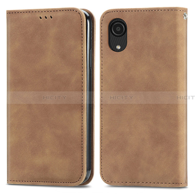 Custodia Portafoglio In Pelle Cover con Supporto S04D per Samsung Galaxy A03 Core