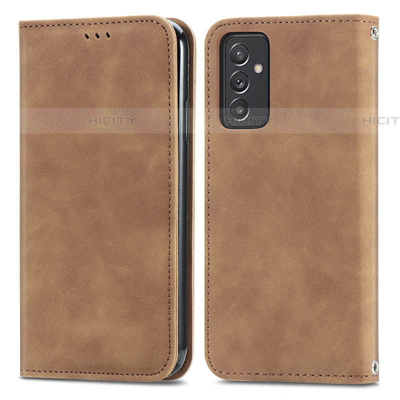 Custodia Portafoglio In Pelle Cover con Supporto S04D per Samsung Galaxy A05s Marrone