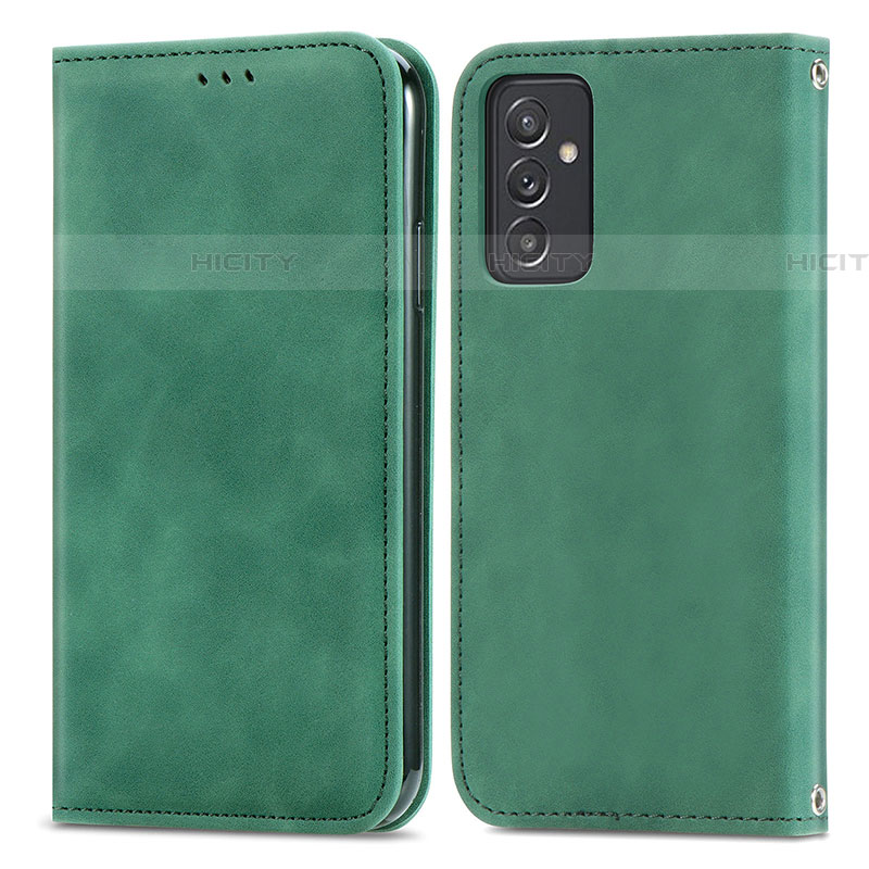 Custodia Portafoglio In Pelle Cover con Supporto S04D per Samsung Galaxy A05s Verde