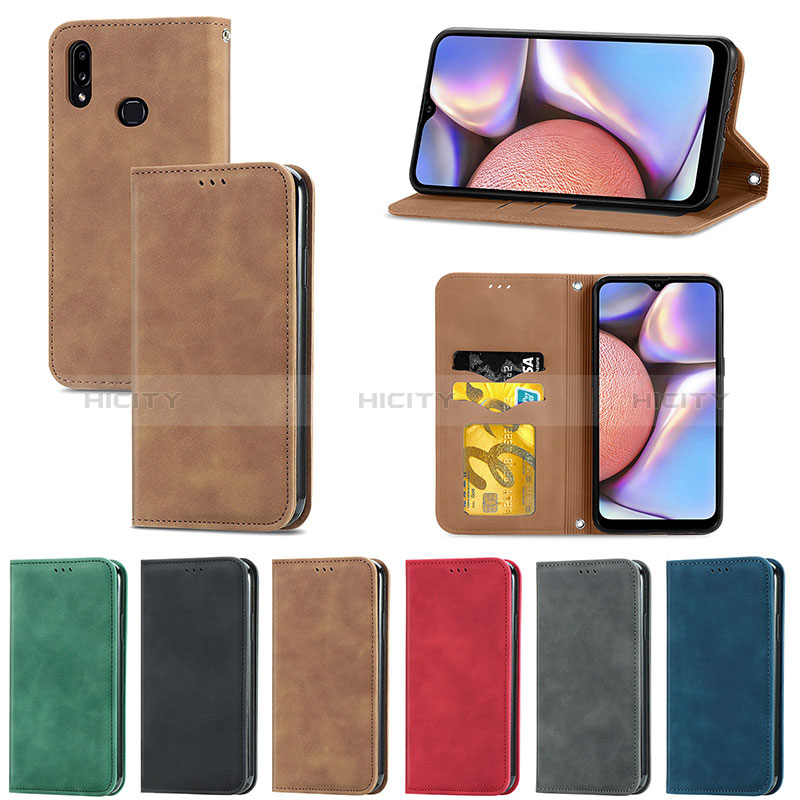 Custodia Portafoglio In Pelle Cover con Supporto S04D per Samsung Galaxy A10s