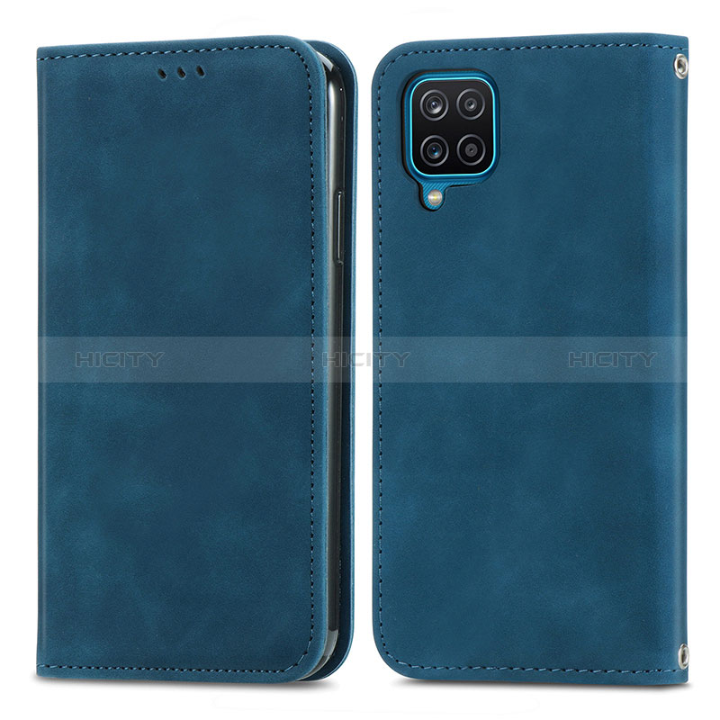 Custodia Portafoglio In Pelle Cover con Supporto S04D per Samsung Galaxy A12